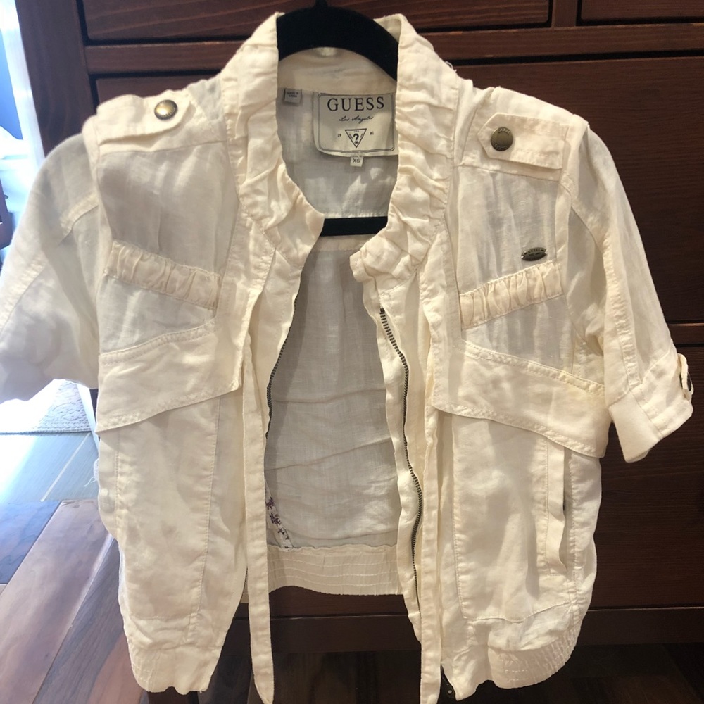 Guess Short Sleeve Cover Up Jacket